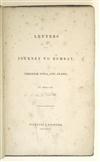 FINLAY, ALEXANDER STRUTHERS. Letters on a Journey to Bombay through Syria and Arabia, in 1834-35